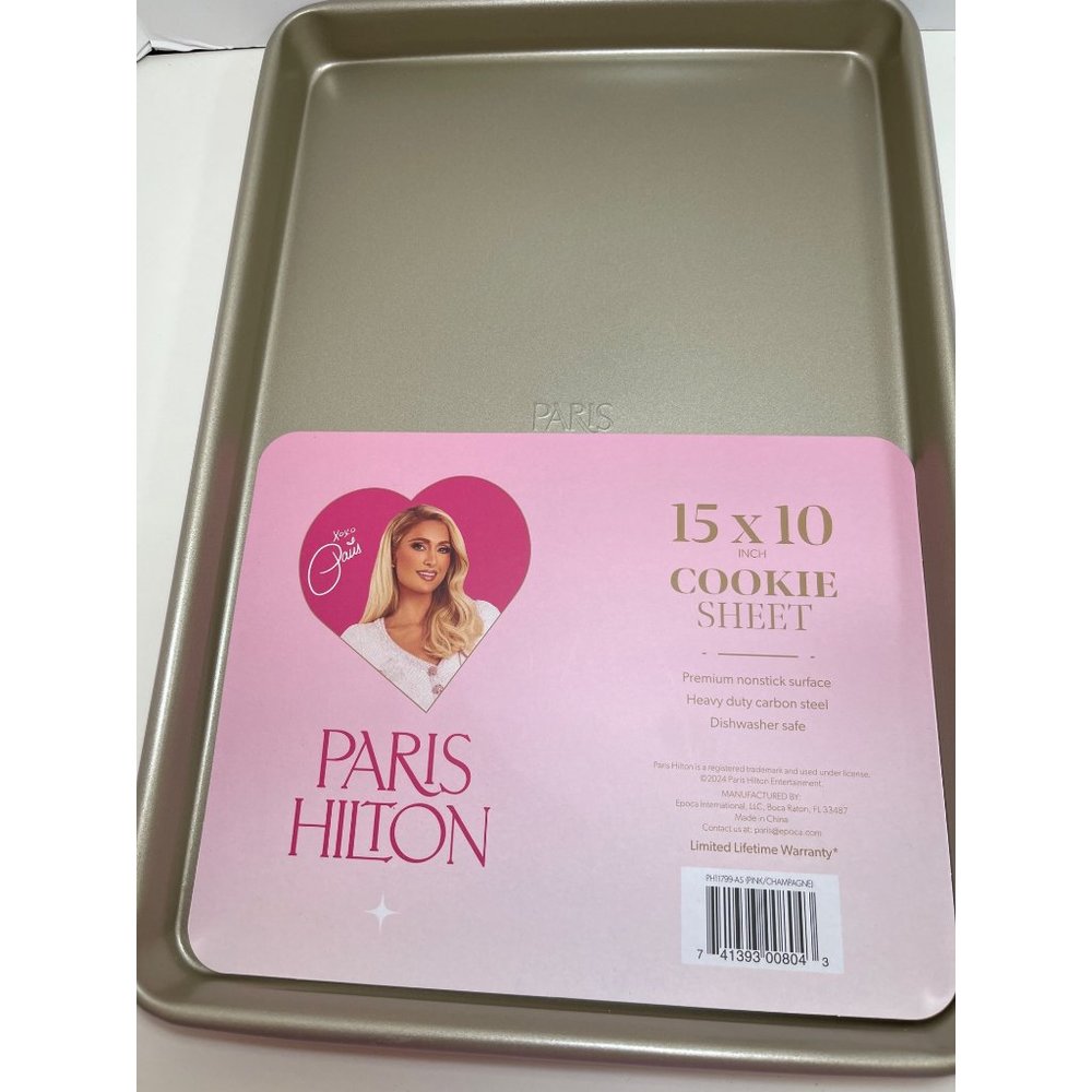 Paris Hilton 15 X 10 Inch Cookie Sheet Nonstick Carbon Steel Dishwasher Safe New